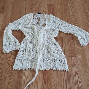 Beach crochet cover up